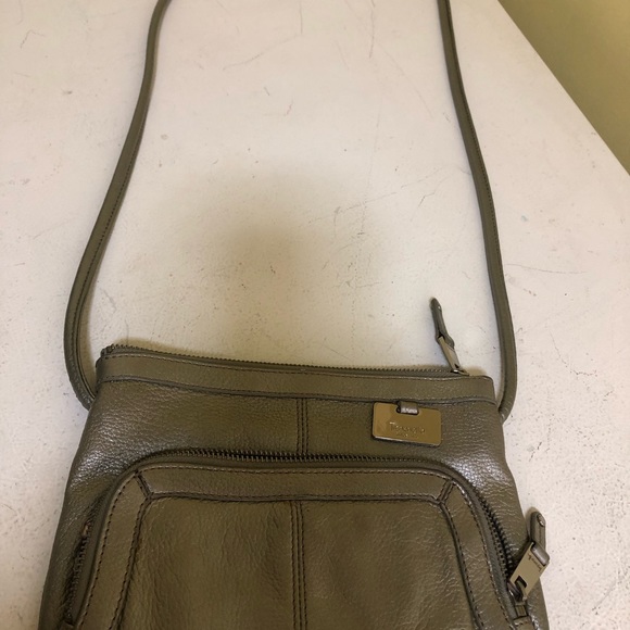 Tignanello pewter color leather crossover purse - Picture 9 of 9